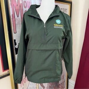 Champion Brand Green Welcome Week Notre Dame Windbreaker Jacket Sz Small